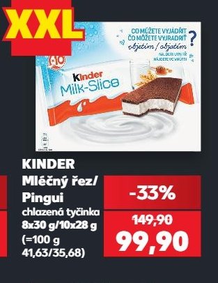 KINDER Mléčný řez/Pingui