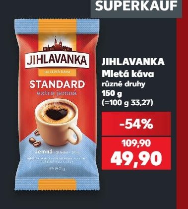 JIHLAVANKA Mletá káva