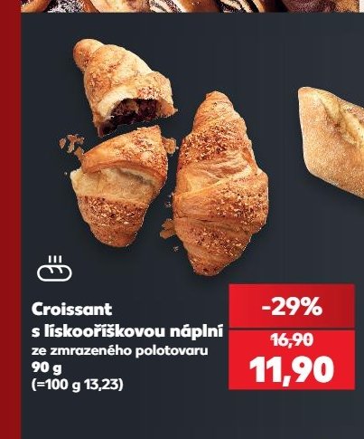 Croissant s lískooříškovou náplní