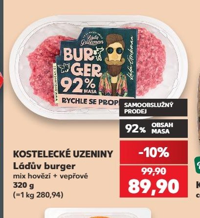 Kostelecké uzeniny Ládův burger