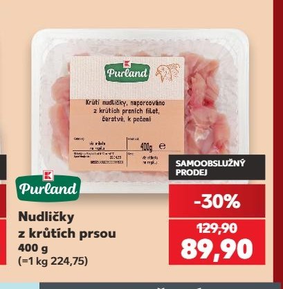 Purland nudličky z krůtích prsou