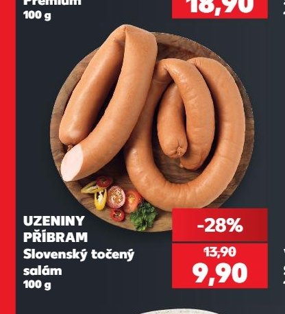 UZENINY PŘÍBRAM Slovenský točený salám