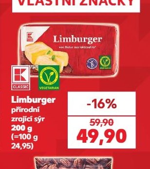 Limburger přírodní zrající sýr