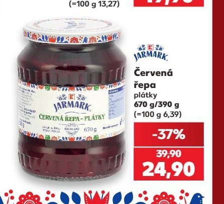 Červená řepa plátky