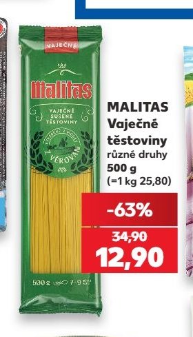 MALITAS Vaječné těstoviny