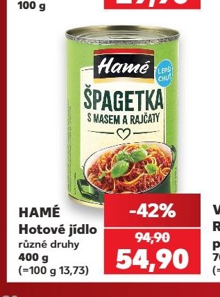 HAMÉ Hotové jídlo