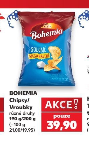 BOHEMIA Chipsy/Vroubky 190 g/200 g