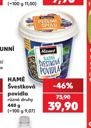 HAMÉ Švestková povidla 440 g