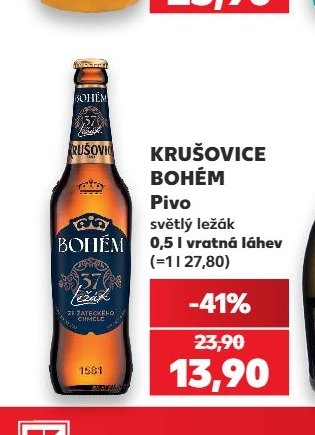 KRUŠOVICE BOHÉM Pivo 0,5 l