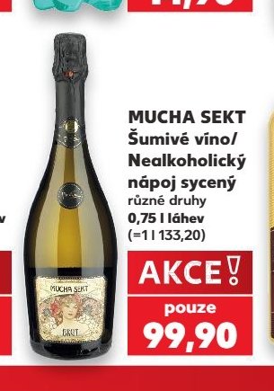 MUCHA SEKT Šumivé víno 0,75 l