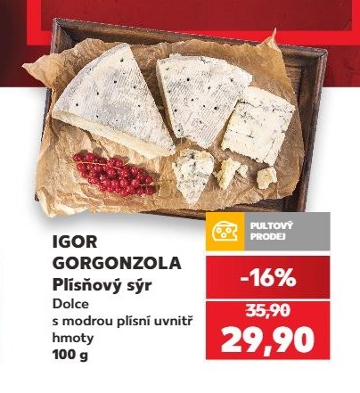IGOR GORGONZOLA Plísňový sýr Dolce 100 g