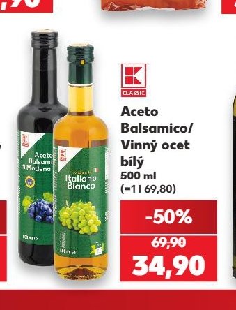 Aceto Balsamico/Vinný ocet bílý 500 ml