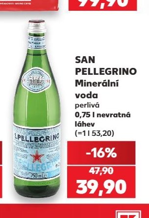 SAN PELLEGRINO Minerální voda 0,75 l