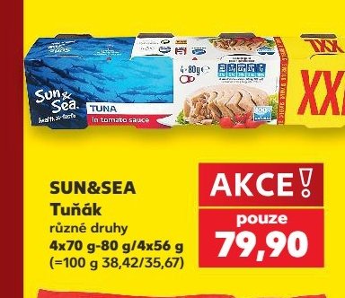 SUN&SEA Tuňák 4x70 g/4x56 g
