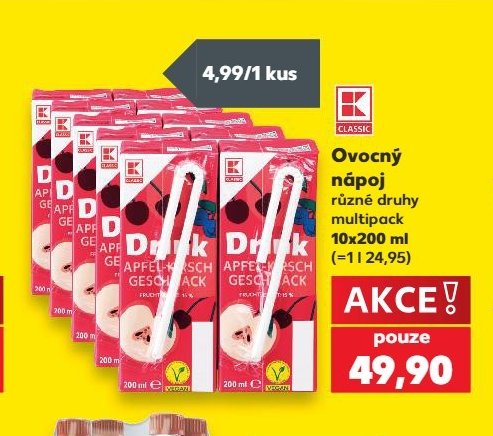 K-Classic Ovocný nápoj různé druhy multipack