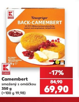 Kaufland Classic Camembert smažený s omáčkou