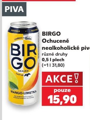 Birgo Ochucené nealkoholické pivo
