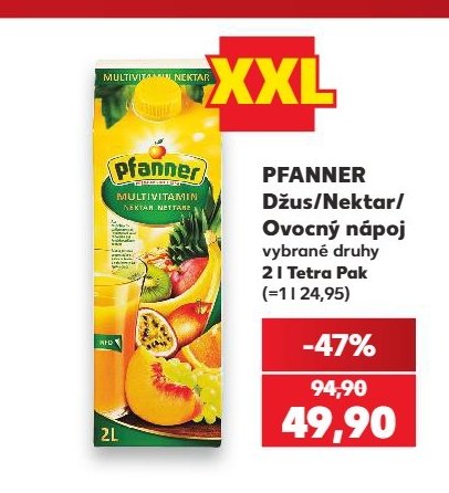 PFANNER Džus/Nektar/Ovocný nápoj