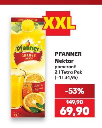 PFANNER Nektar pomeranč