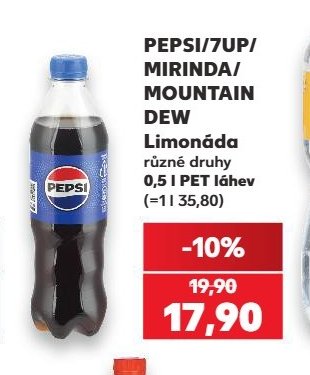 PEPSI/7UP/MIRINDA/MOUNTAIN DEW Limonáda