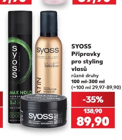 SYOSS Přípravky pro styling vlasů
