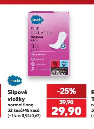 Bevola Slipové vložky normal/long