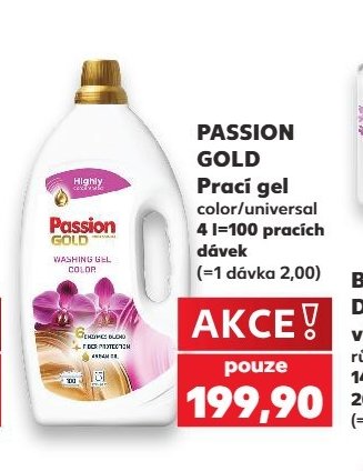 PASSION GOLD Prací gel color/universal