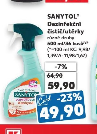 SANYTOL Dezinfekční čistič/utěrky
