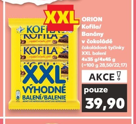 ORION Kofila/Banány v čokoládě XXL balení