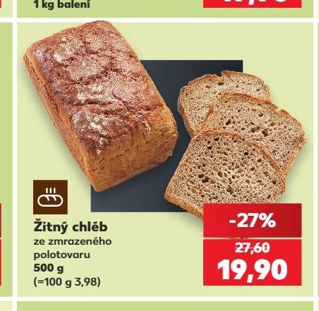 Žitný chléb ze zmrazeného polotovaru 500 g