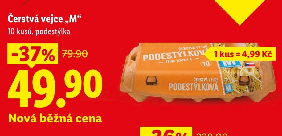Čerstvá vejce „M“ 10 kusů, podestýlka
