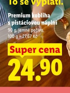 Premium kobliha s pistáciovou náplní
