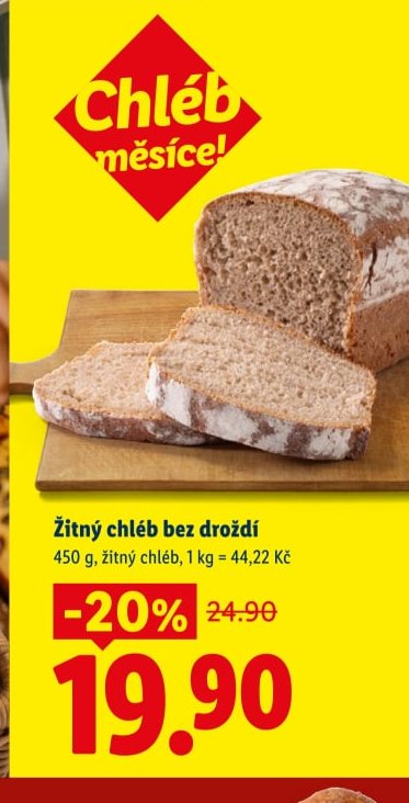 Žitný chléb bez droždí