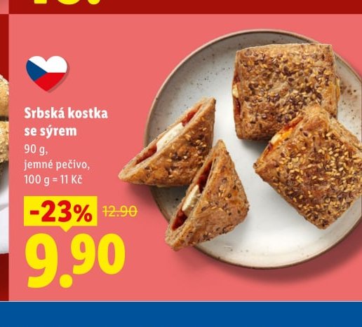 Srbská kostka se sýrem