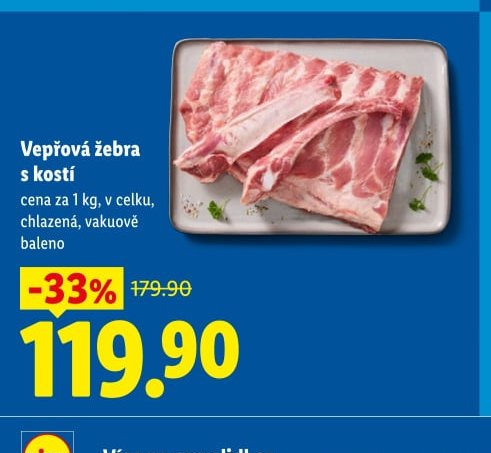 Vepřová žebra s kostí