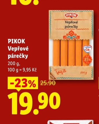 PIKOK Vepřové párečky