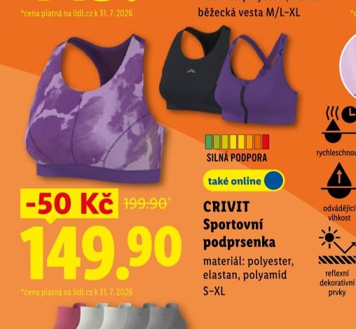 CRIVIT Sportovní podprsenka