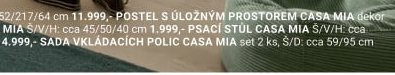 SADA VKLÁDACÍCH POLIC CASA MIA