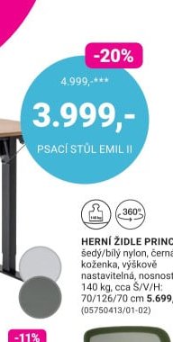 PSACÍ STŮL EMIL II