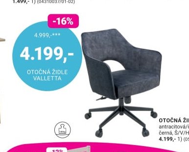 OTOČNÁ ŽIDLE VALLETTA
