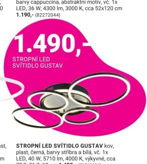 STROPNÍ LED SVÍTIDLO GUSTAV