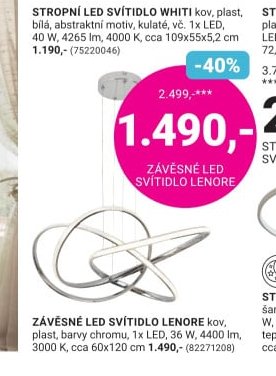 ZÁVĚSNÉ LED SVÍTIDLO LENORE