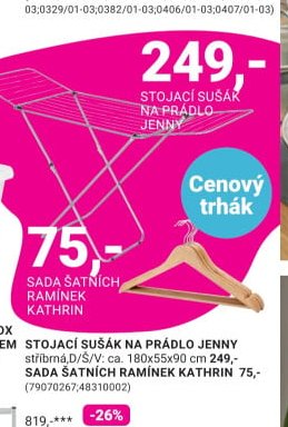 STOJACÍ SUŠÁK NA PRÁDLO JENNY