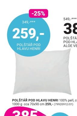 POLŠTÁŘ POD HLAVU HENRI