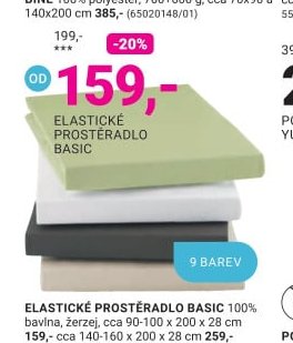 ELASTICKÉ PROSTĚRADLO BASIC