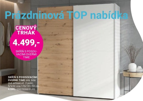SKŘÍŇ S POSOUVACÍMI DVEŘMI TIME