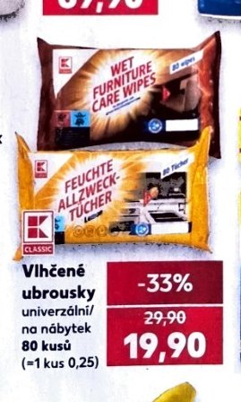 Vlhčené ubrousky univerzální