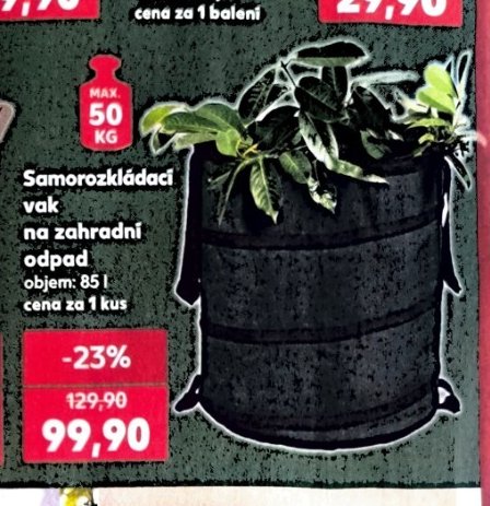Samorozkládací vak na zahradní odpad