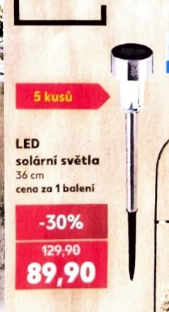 LED solární světla