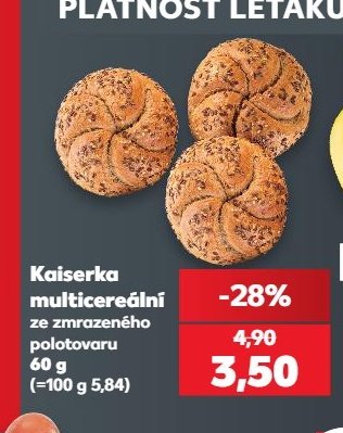 Kaiserka multicereální ze zmrazeného polotovaru